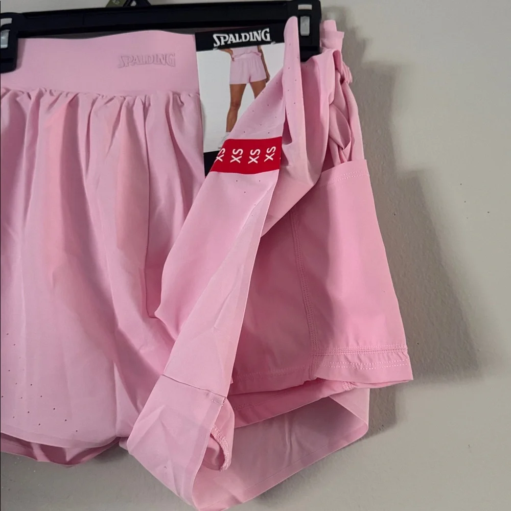 Spalding Women’s Light Pink Athletic Shorts - Picture 2 of 3